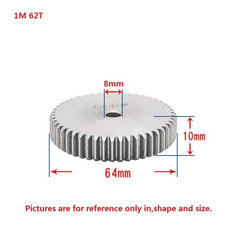 1 Mod 12T-150T Spur Gear 45# Steel Thickness 10mm Motor Pinion Transmission Gear