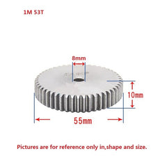1 Mod 12T-150T Spur Gear 45# Steel Thickness 10mm Motor Pinion Transmission Gear