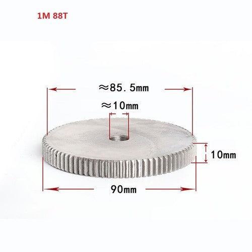 1 Mod 12T-150T Spur Gear 45# Steel Thickness 10mm Motor Pinion Transmission Gear