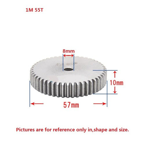 1 Mod 12T-150T Spur Gear 45# Steel Thickness 10mm Motor Pinion Transmission Gear