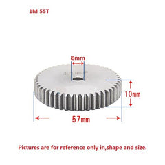 1 Mod 12T-150T Spur Gear 45# Steel Thickness 10mm Motor Pinion Transmission Gear