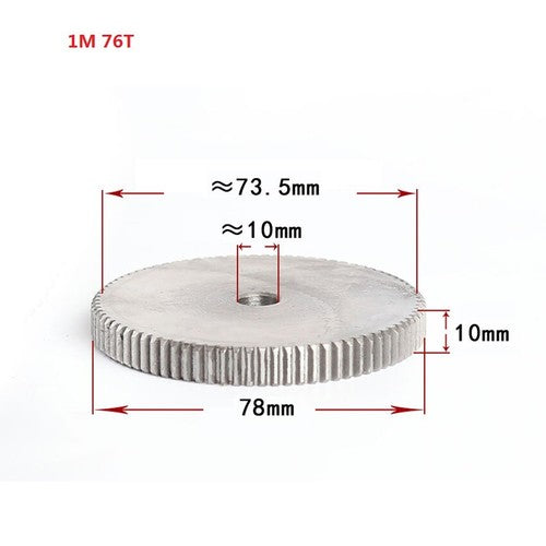 1 Mod 12T-150T Spur Gear 45# Steel Thickness 10mm Motor Pinion Transmission Gear