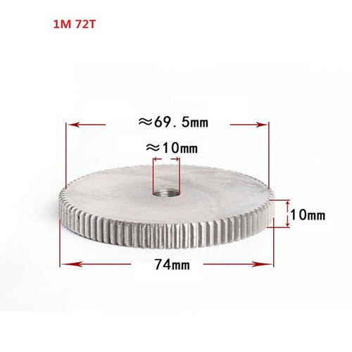 1 Mod 12T-150T Spur Gear 45# Steel Thickness 10mm Motor Pinion Transmission Gear