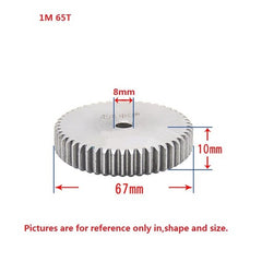 1 Mod 12T-150T Spur Gear 45# Steel Thickness 10mm Motor Pinion Transmission Gear