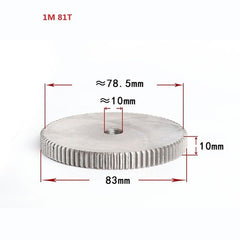 1 Mod 12T-150T Spur Gear 45# Steel Thickness 10mm Motor Pinion Transmission Gear