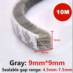 10Meters Window Brush Seal Strip Self Adhesive Weather Stripping Door Sweep