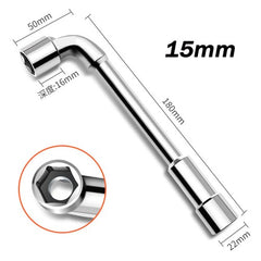 6mm-24mm Metric L Shaped Angled Open Hex 6 point Socket Wrench Doubleend Spanner
