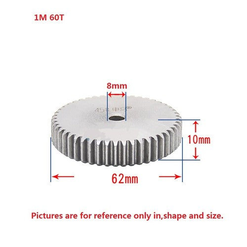 1 Mod 12T-150T Spur Gear 45# Steel Thickness 10mm Motor Pinion Transmission Gear