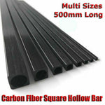 500mm Carbon Fiber Strip Solid Rod Round Square Tube Flat Bar Shaft RC Airplane
