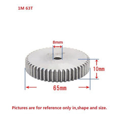 1 Mod 12T-150T Spur Gear 45# Steel Thickness 10mm Motor Pinion Transmission Gear