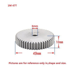 1 Mod 12T-150T Spur Gear 45# Steel Thickness 10mm Motor Pinion Transmission Gear
