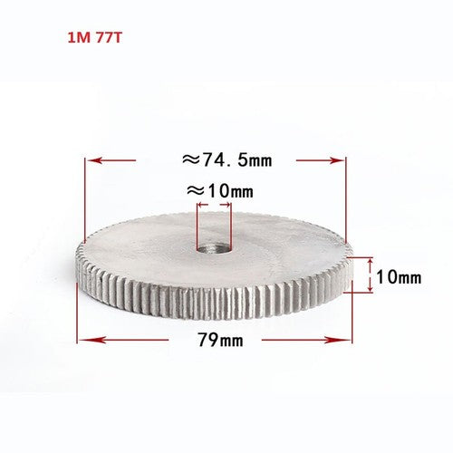 1 Mod 12T-150T Spur Gear 45# Steel Thickness 10mm Motor Pinion Transmission Gear