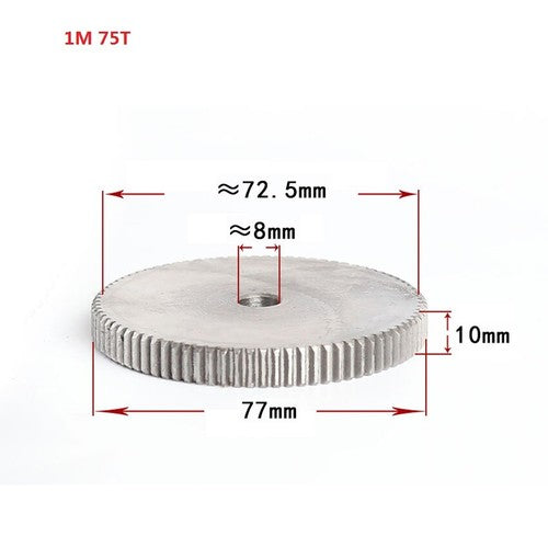 1 Mod 12T-150T Spur Gear 45# Steel Thickness 10mm Motor Pinion Transmission Gear