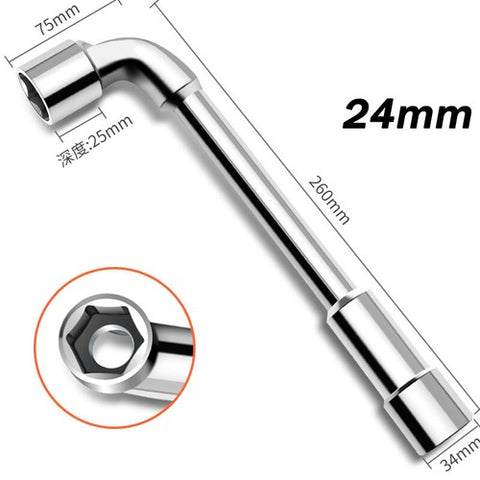 6mm-24mm Metric L Shaped Angled Open Hex 6 point Socket Wrench Doubleend Spanner