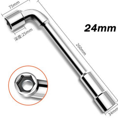 6mm-24mm Metric L Shaped Angled Open Hex 6 point Socket Wrench Doubleend Spanner
