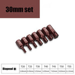 Torx Impact Screwdriver Bit T20 T25 T30 T40 T45 T50 T55 Insert Bit 30mm/75mm