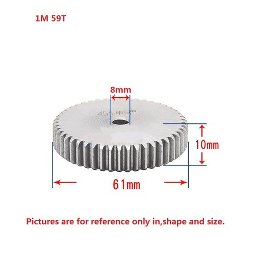 1 Mod 12T-150T Spur Gear 45# Steel Thickness 10mm Motor Pinion Transmission Gear