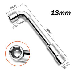 6mm-24mm Metric L Shaped Angled Open Hex 6 point Socket Wrench Doubleend Spanner