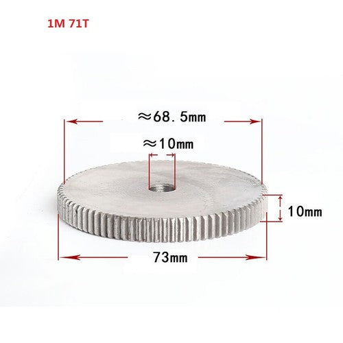 1 Mod 12T-150T Spur Gear 45# Steel Thickness 10mm Motor Pinion Transmission Gear