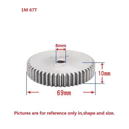 1 Mod 12T-150T Spur Gear 45# Steel Thickness 10mm Motor Pinion Transmission Gear