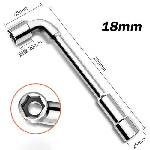 6mm-24mm Metric L Shaped Angled Open Hex 6 point Socket Wrench Doubleend Spanner