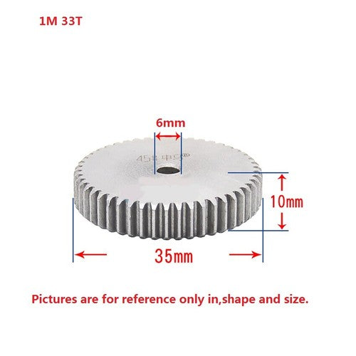 1 Mod 12T-150T Spur Gear 45# Steel Thickness 10mm Motor Pinion Transmission Gear