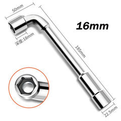 6mm-24mm Metric L Shaped Angled Open Hex 6 point Socket Wrench Doubleend Spanner