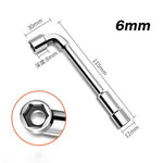 6mm-24mm Metric L Shaped Angled Open Hex 6 point Socket Wrench Doubleend Spanner