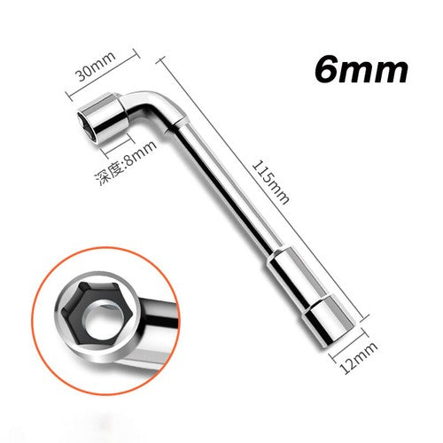 6mm-24mm Metric L Shaped Angled Open Hex 6 point Socket Wrench Doubleend Spanner