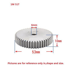1 Mod 12T-150T Spur Gear 45# Steel Thickness 10mm Motor Pinion Transmission Gear