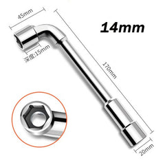 6mm-24mm Metric L Shaped Angled Open Hex 6 point Socket Wrench Doubleend Spanner