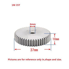 1 Mod 12T-150T Spur Gear 45# Steel Thickness 10mm Motor Pinion Transmission Gear