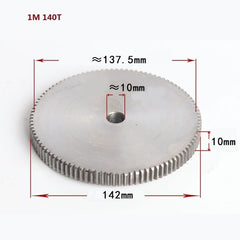 1 Mod 12T-150T Spur Gear 45# Steel Thickness 10mm Motor Pinion Transmission Gear