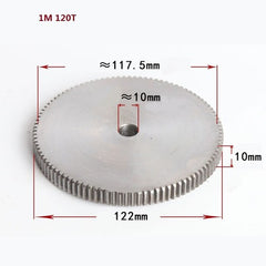 1 Mod 12T-150T Spur Gear 45# Steel Thickness 10mm Motor Pinion Transmission Gear