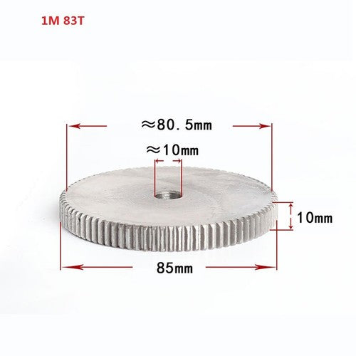 1 Mod 12T-150T Spur Gear 45# Steel Thickness 10mm Motor Pinion Transmission Gear