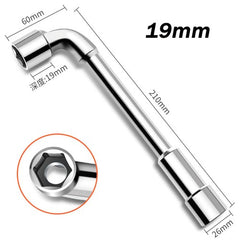 6mm-24mm Metric L Shaped Angled Open Hex 6 point Socket Wrench Doubleend Spanner