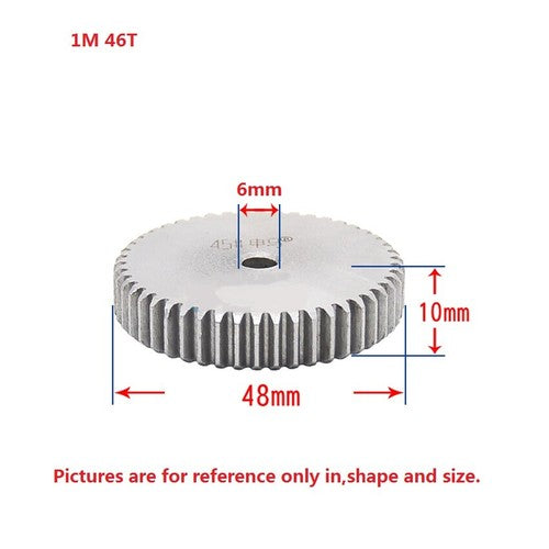 1 Mod 12T-150T Spur Gear 45# Steel Thickness 10mm Motor Pinion Transmission Gear