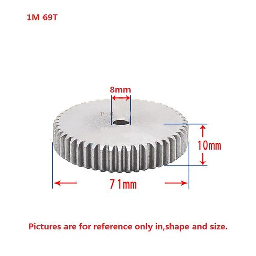 1 Mod 12T-150T Spur Gear 45# Steel Thickness 10mm Motor Pinion Transmission Gear