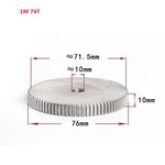 1 Mod 12T-150T Spur Gear 45# Steel Thickness 10mm Motor Pinion Transmission Gear