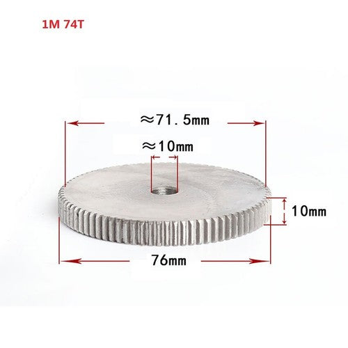 1 Mod 12T-150T Spur Gear 45# Steel Thickness 10mm Motor Pinion Transmission Gear