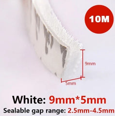 10Meters Window Brush Seal Strip Self Adhesive Weather Stripping Door Sweep