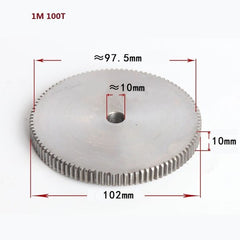1 Mod 12T-150T Spur Gear 45# Steel Thickness 10mm Motor Pinion Transmission Gear