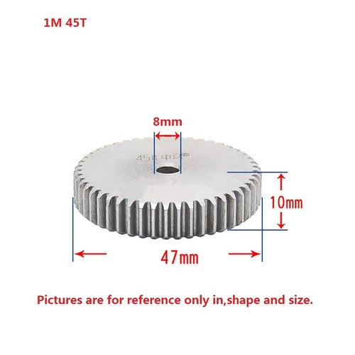1 Mod 12T-150T Spur Gear 45# Steel Thickness 10mm Motor Pinion Transmission Gear