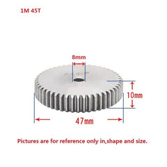 1 Mod 12T-150T Spur Gear 45# Steel Thickness 10mm Motor Pinion Transmission Gear