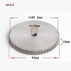 1 Mod 12T-150T Spur Gear 45# Steel Thickness 10mm Motor Pinion Transmission Gear