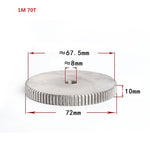 1 Mod 12T-150T Spur Gear 45# Steel Thickness 10mm Motor Pinion Transmission Gear
