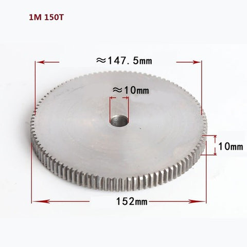 1 Mod 12T-150T Spur Gear 45# Steel Thickness 10mm Motor Pinion Transmission Gear