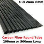 500mm Carbon Fiber Strip Solid Rod Round Square Tube Flat Bar Shaft RC Airplane