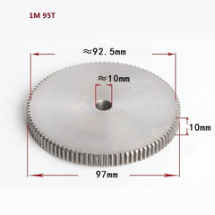 1 Mod 12T-150T Spur Gear 45# Steel Thickness 10mm Motor Pinion Transmission Gear