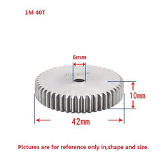 1 Mod 12T-150T Spur Gear 45# Steel Thickness 10mm Motor Pinion Transmission Gear